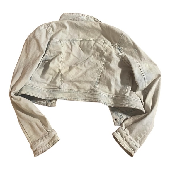 Women's Cream White Denim Jacket - Picture 9 of 10